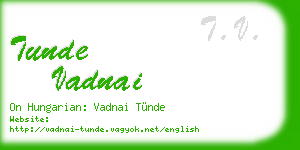 tunde vadnai business card